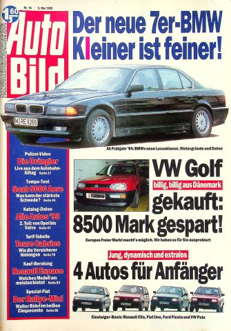 Deckblatt Auto Bild (18/1993)
